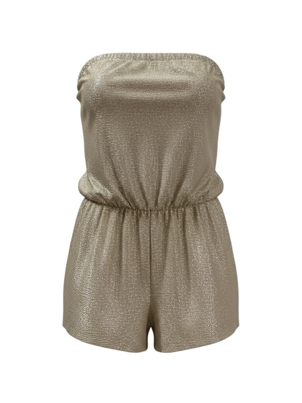 Lilly Pulitzer Metallic Gold Strapless Romper
